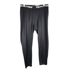 Mens Black Realtree Polyester Base Layer Pants Size L (36-38)